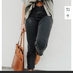 CJLA Josie Black Straight Distressed Jeans